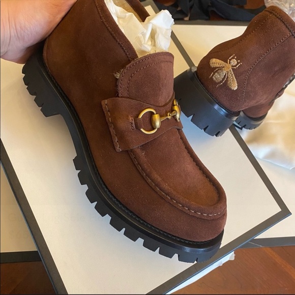 Gucci Horsebit Lug Sole Loafers Sherpa Lined Perfect for Winter main image 4